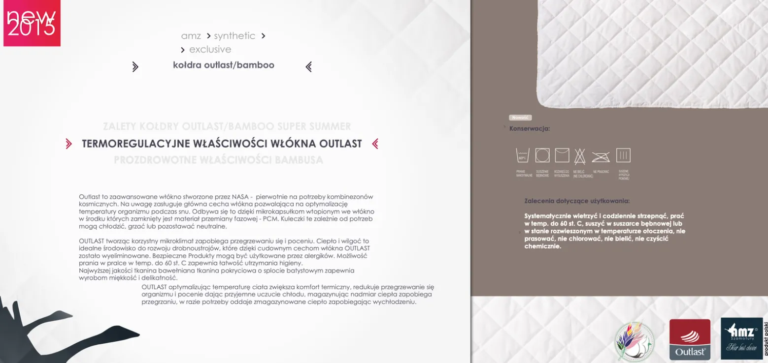 Kołdra bambusowa 155x200 zimowa ciepła antyalergiczna i antybakteryjna