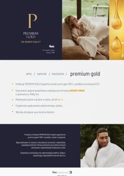 Kołdra 135x200 całoroczna naturalna puchowa PREMIUM GOLD