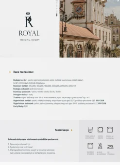 Kołdra 220x240 całoroczna naturalna puchowa ROYAL CITY
