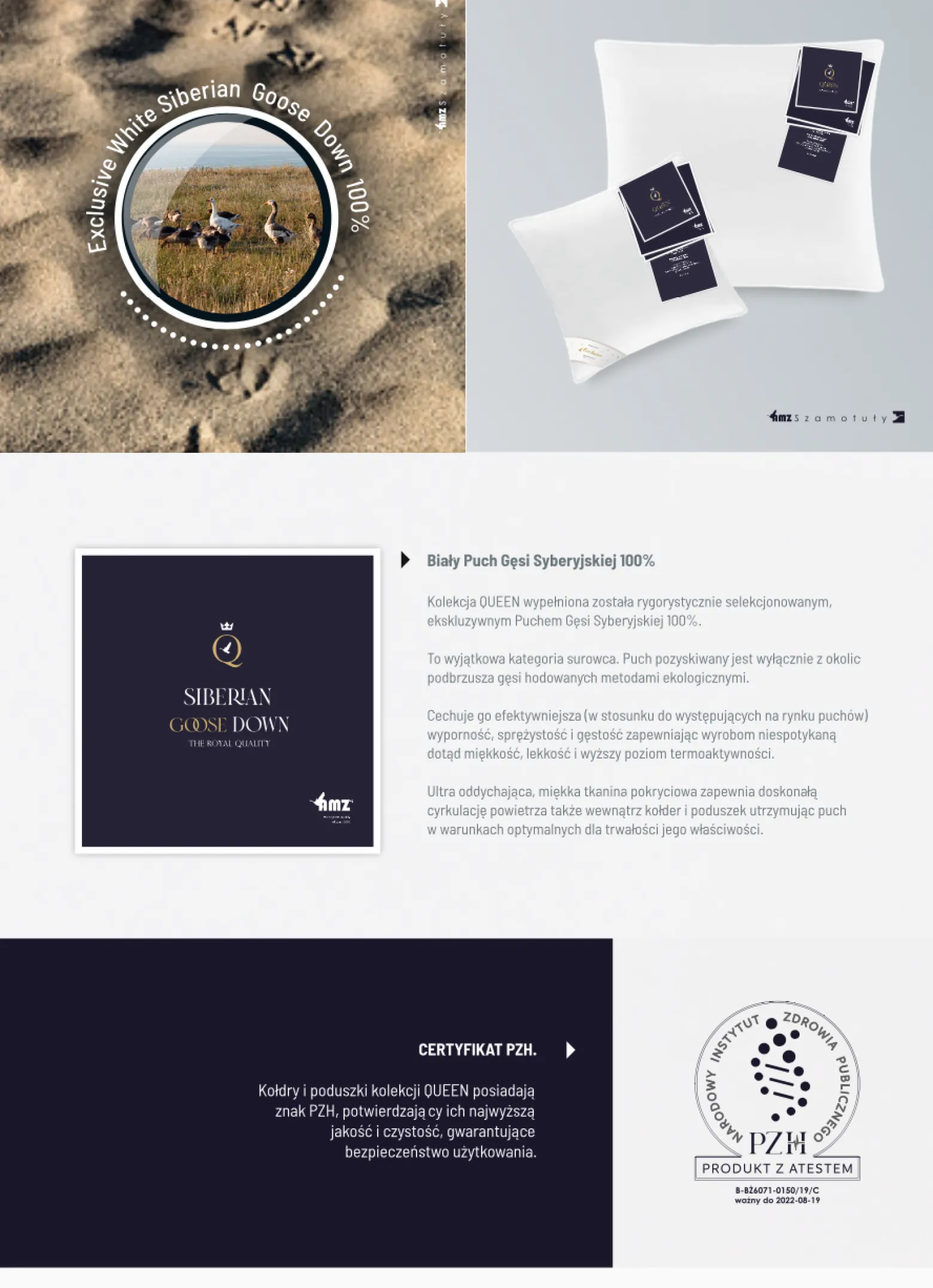Kołdra 200x220 całoroczna naturalna puchowa QUEEN CITY