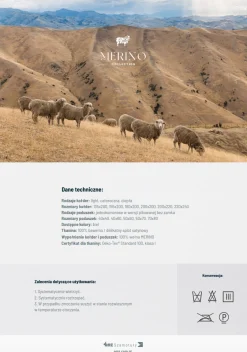 Kołdra 135x200 całoroczna naturalna wełniana MERINO