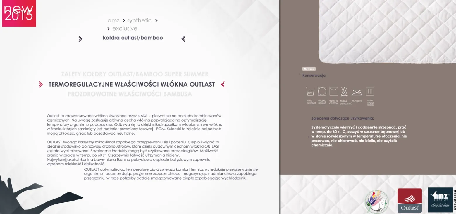 Kołdra 135x200 letnia bambusowa termoaktywna SUPER LEKKA