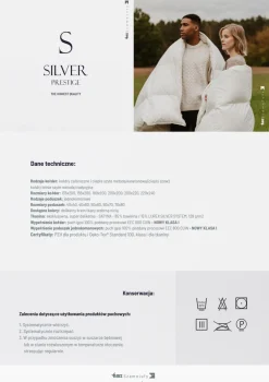 Kołdra 135x200 letnia naturalna puchowa SILVER PRESTIGE