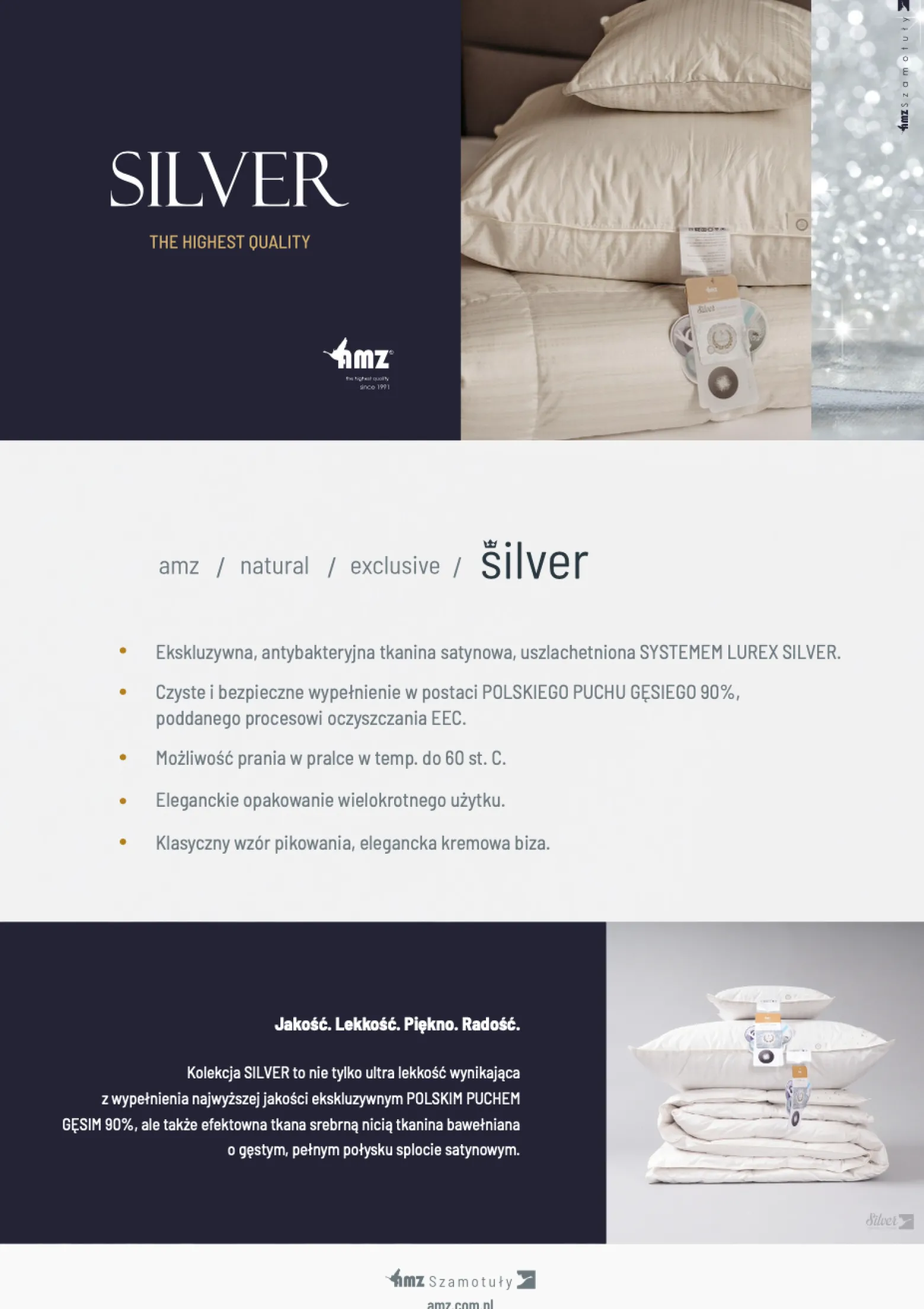 Kołdra 200x200 zimowa naturalna puchowa SILVER