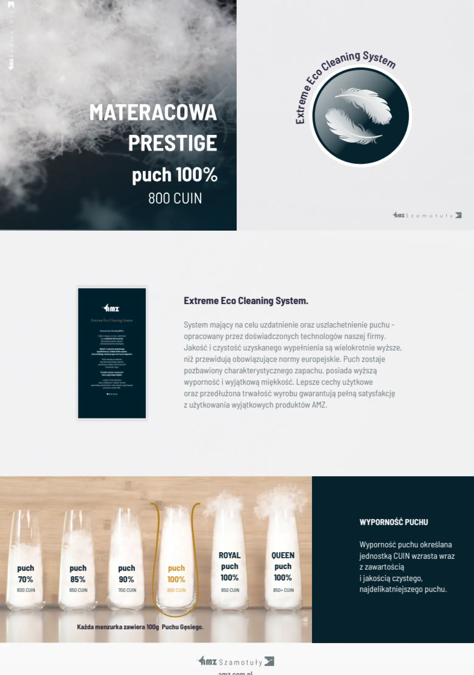 Kołdra 200x220 zimowa naturalna puchowa extra ciepła MATERACOWA PRESTIGE kremowa