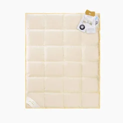 Kołdra 200x200 zimowa naturalna puchowa extra ciepła MATERACOWA PRESTIGE kremowa