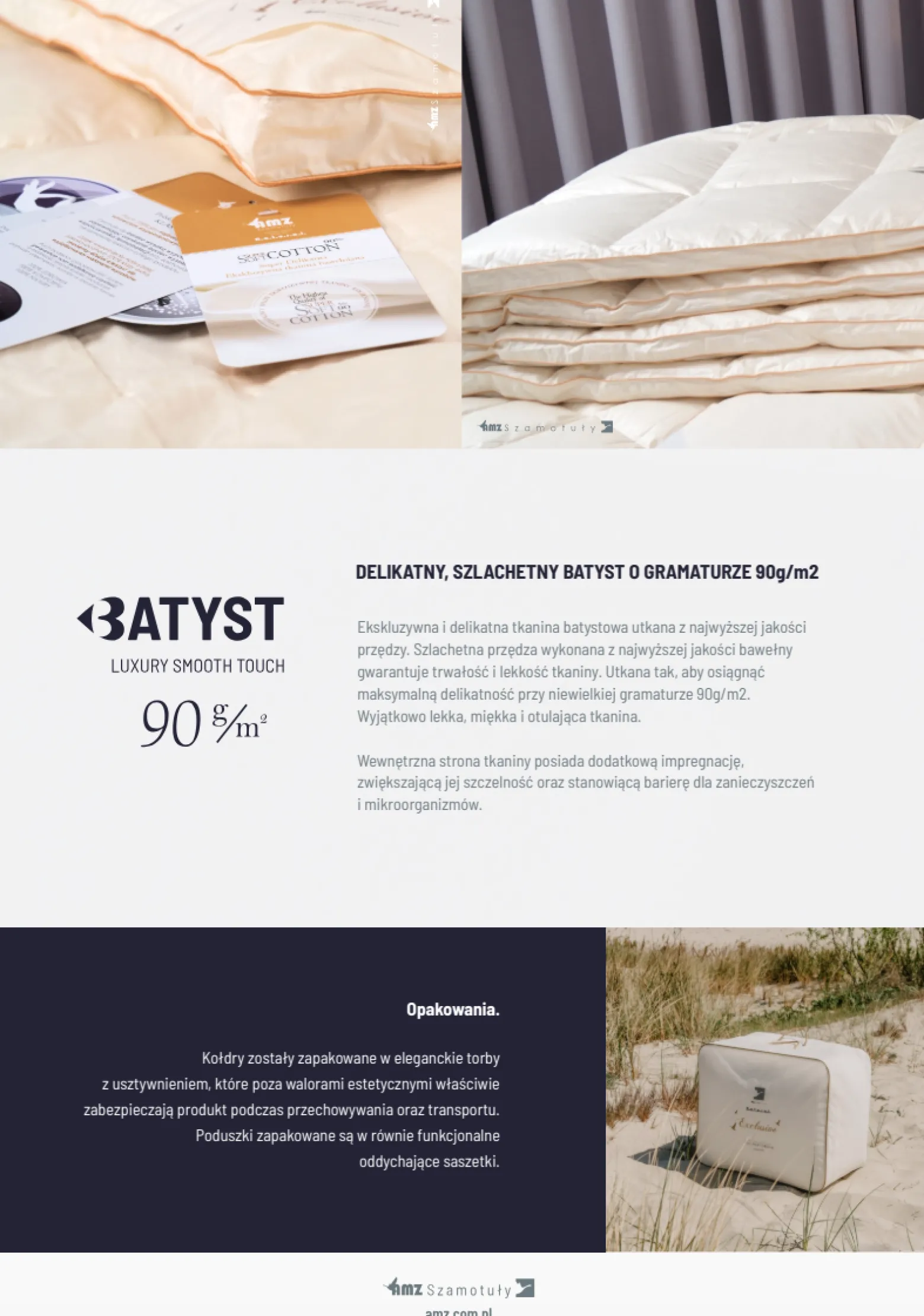 Kołdra 180x200 zimowa naturalna puchowa MATERACOWA PRESTIGE kremowa