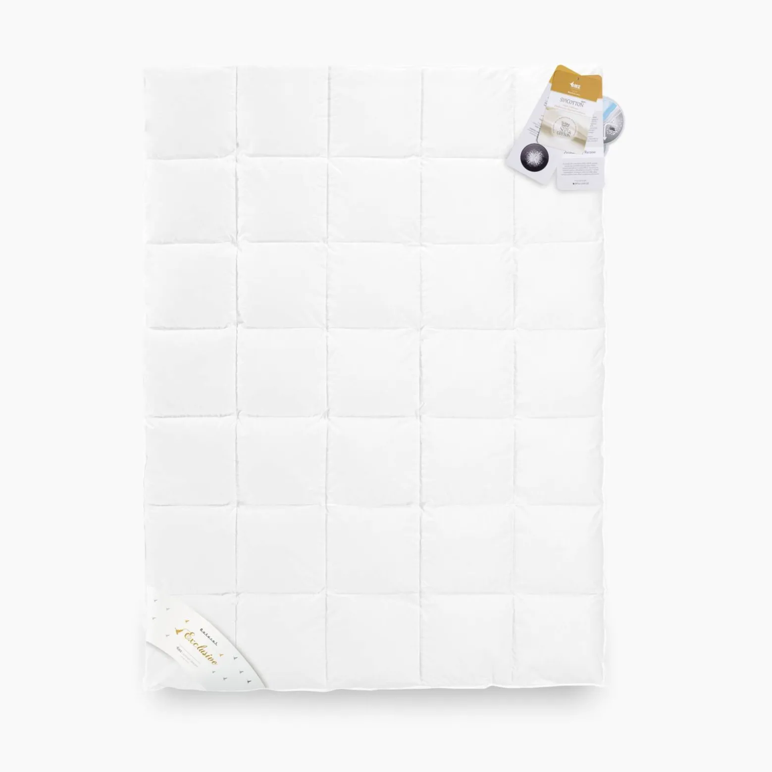 Kołdra 155x200 zimowa naturalna puchowa MATERACOWA PRESTIGE biała