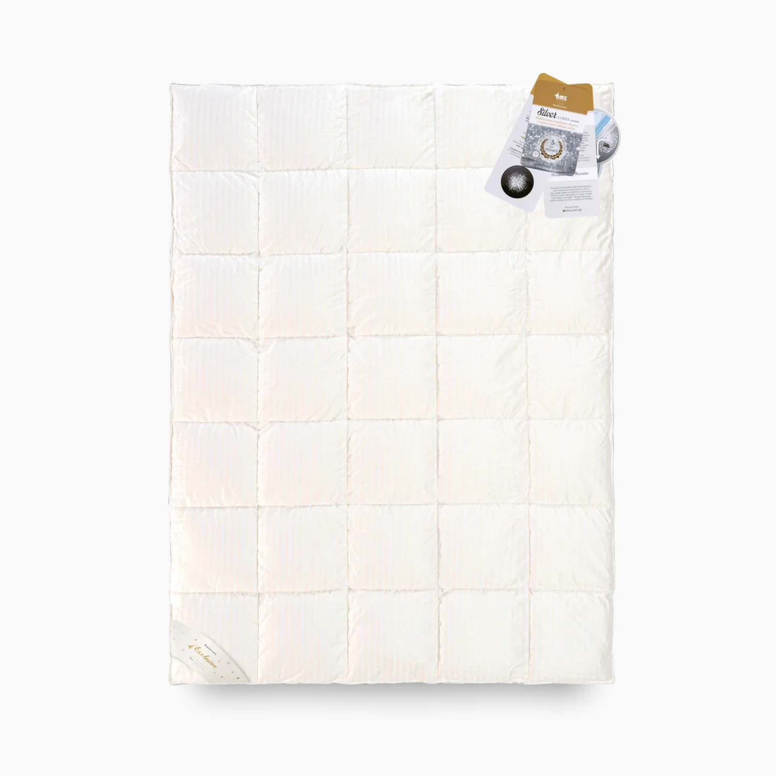 Kołdra 180x200 zimowa naturalna puchowa SILVER PRESTIGE