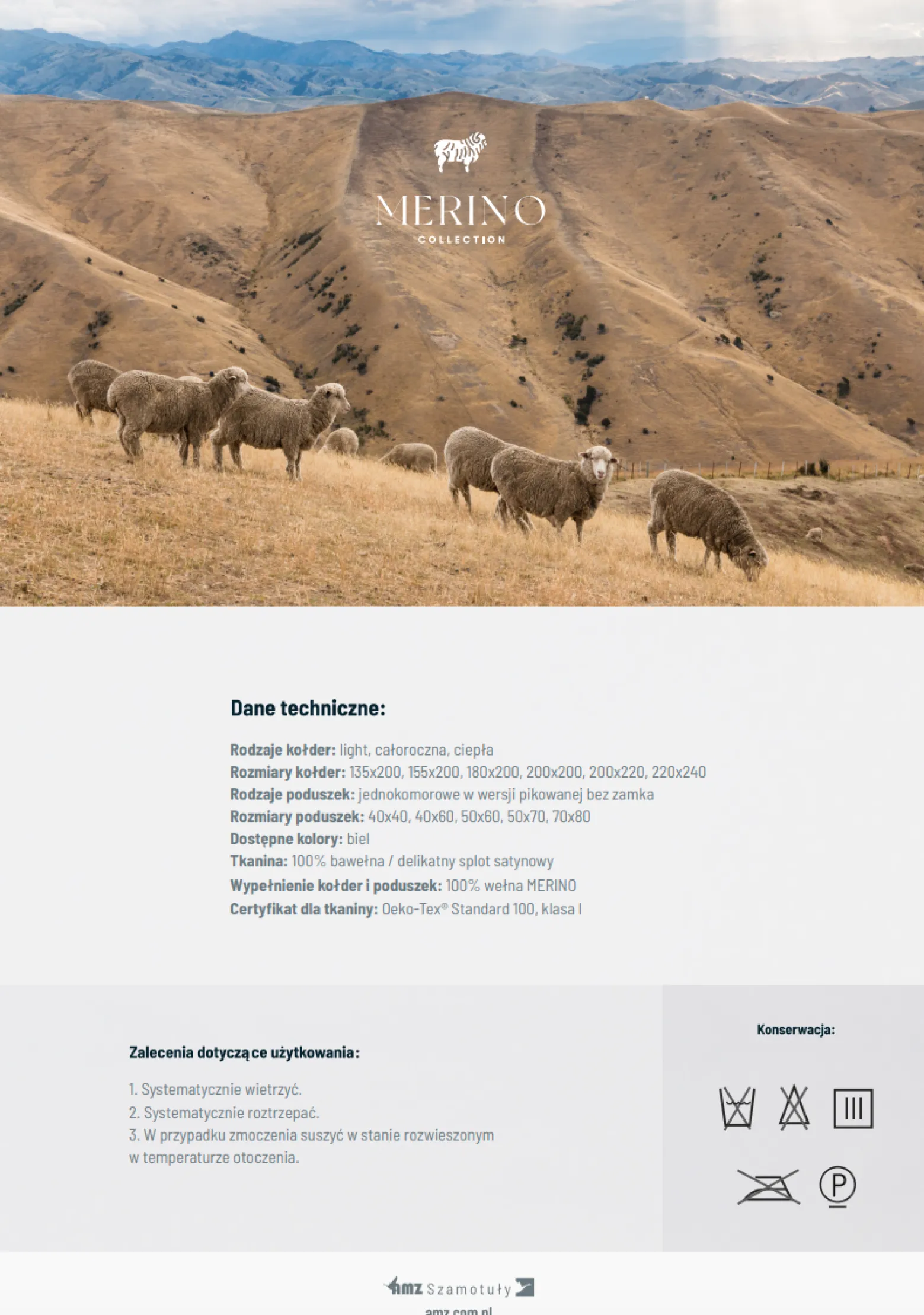 Kołdra 155x200 zimowa naturalna wełniana MERINO