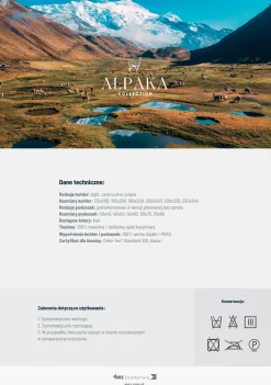 Kołdra 135x200 zimowa naturalna wełniana ALPAKA
