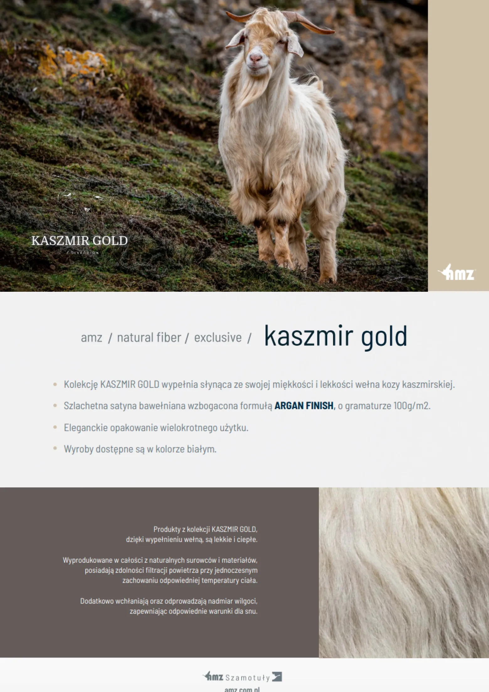 Kołdra 155x200 zimowa naturalna wełniana KASZMIR GOLD