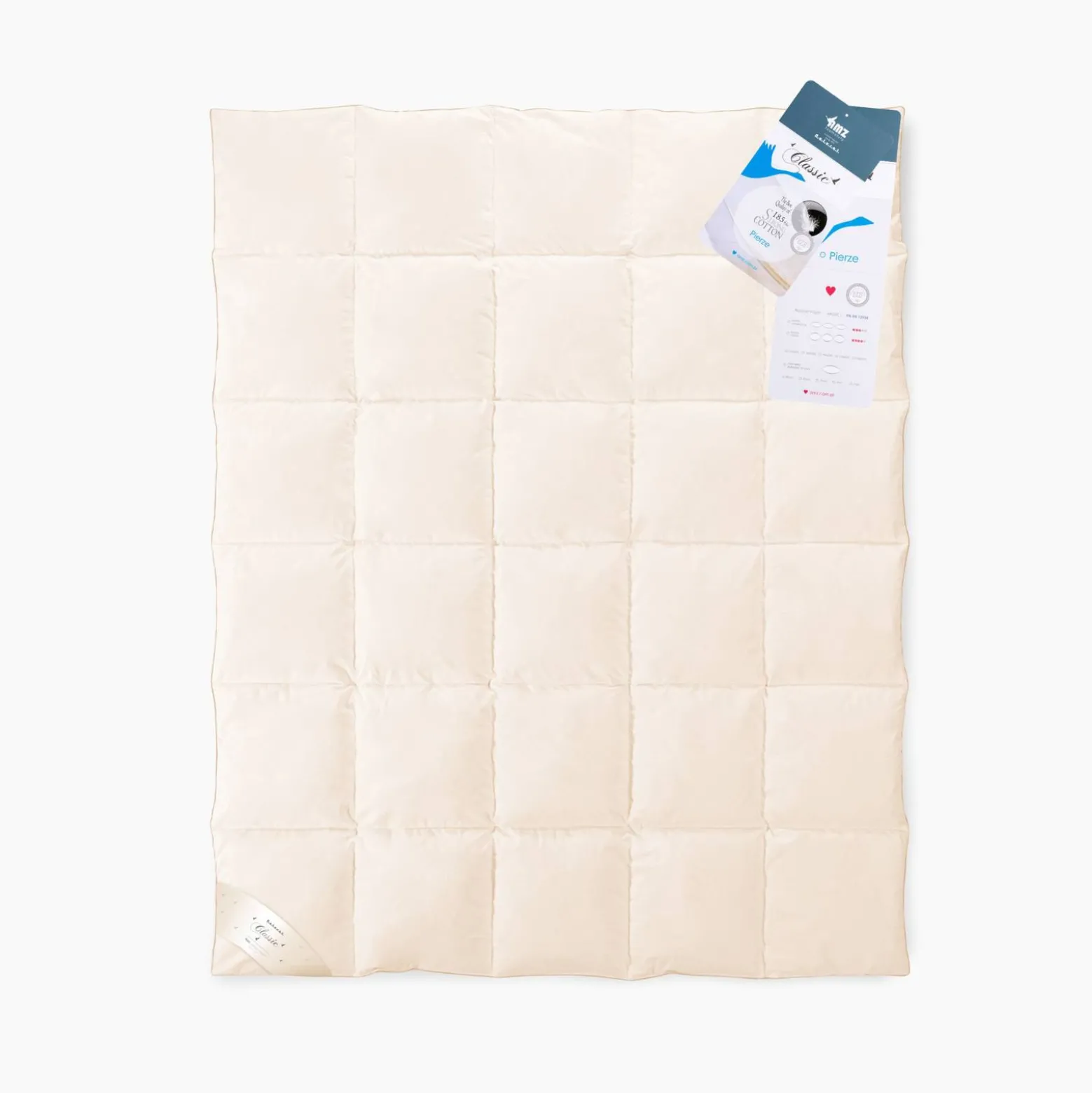 Kołdra z pierza 200x200 całoroczna naturalna 100%