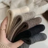 5-pak Ciepłe skarpetki damskie z kaszmirem prążkowane/warkocz miękkie 39-42