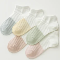5-pak Skarpetki damskie bawełniane krótkie PASTEL DUO 39-42