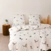 Pościel z mikrofibry w psy pudle 160x200 3 el. Poodle F22 na zamek bez prasowania