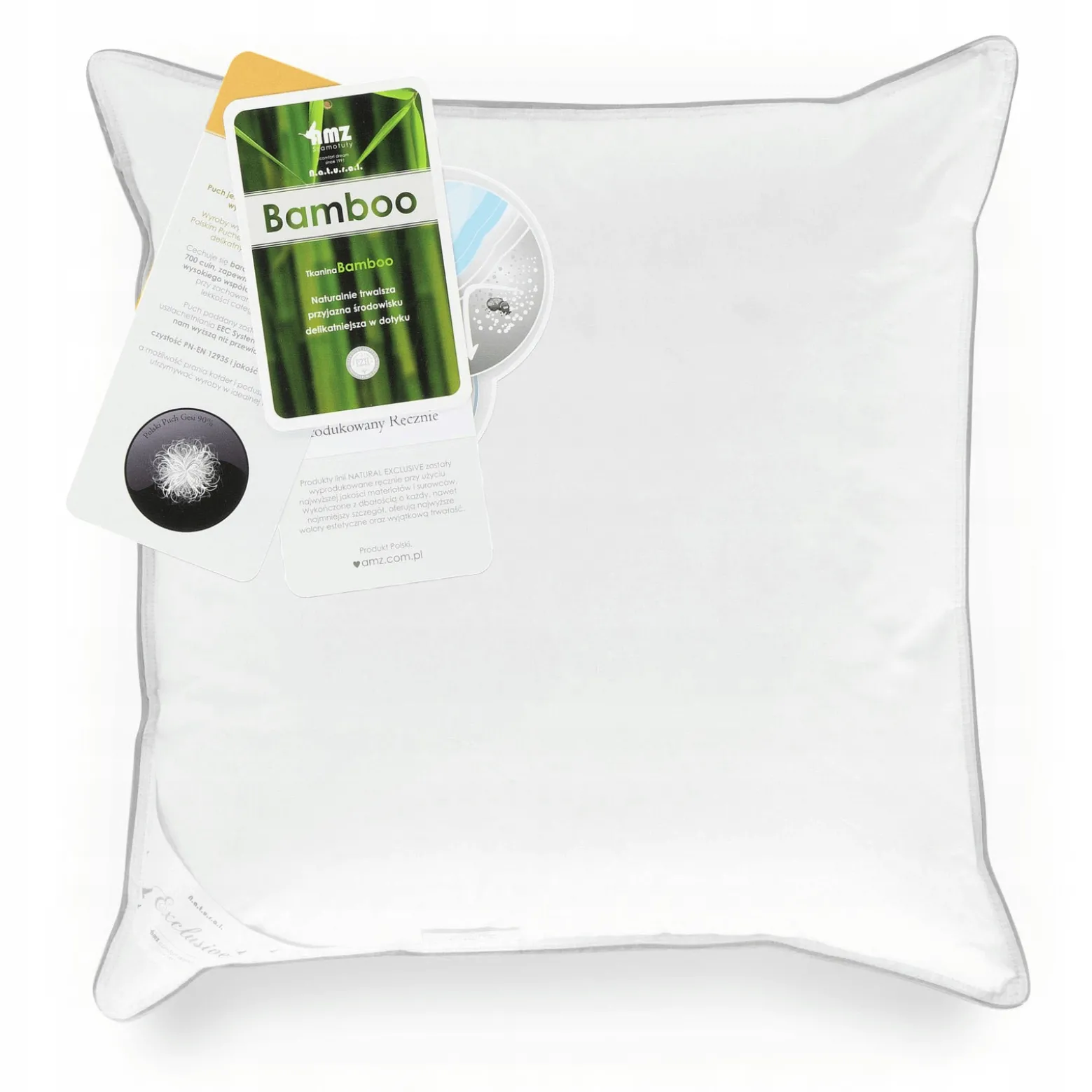 Poduszka puchowa bambusowa 50x60 naturalna 100% DREAM