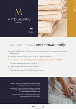 Poduszka 40x60 naturalna puchowa 100% wysoka MATERACOWA PRESTIGE kremowa