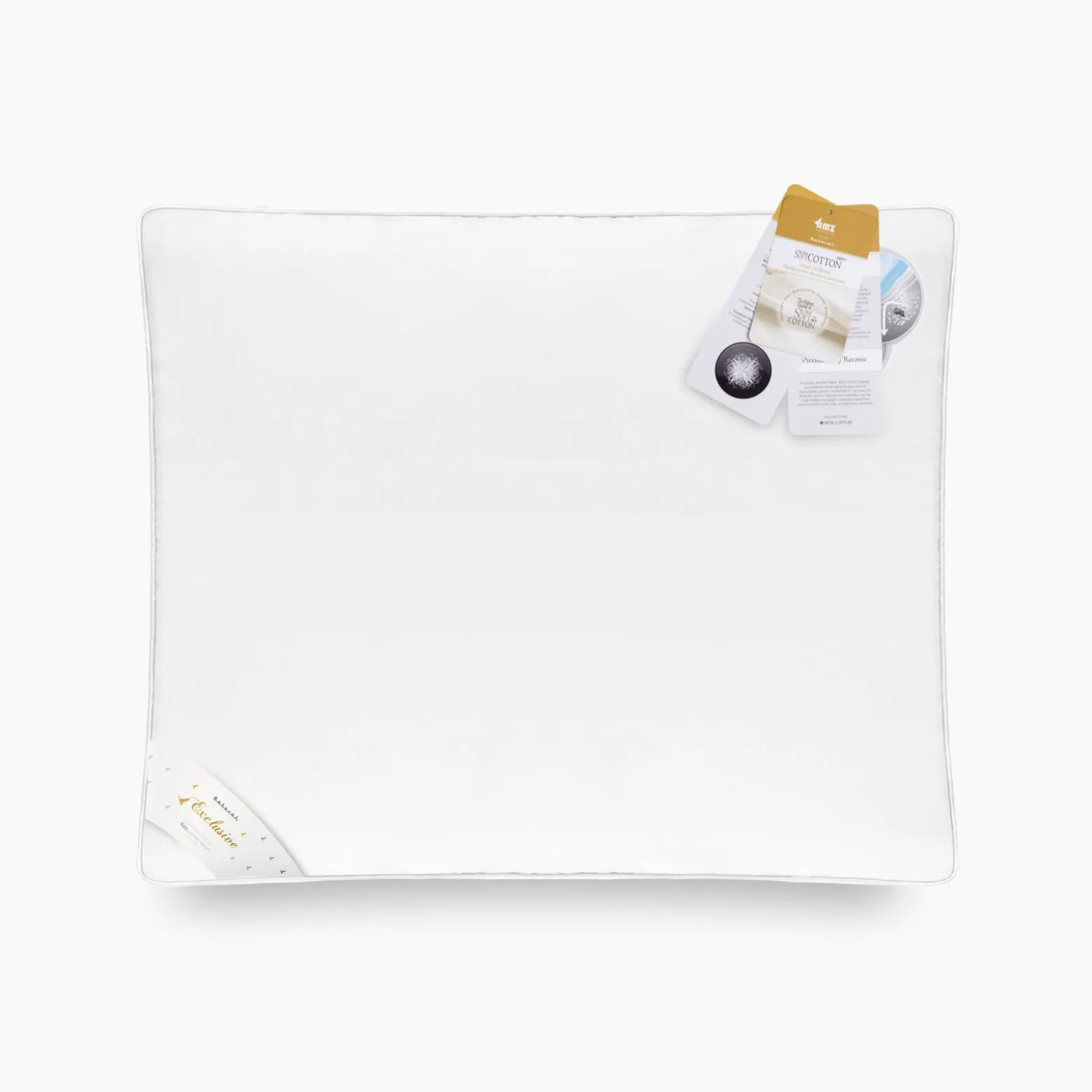 Poduszka 70x80 naturalna puchowa 100% wysoka MATERACOWA PRESTIGE biała