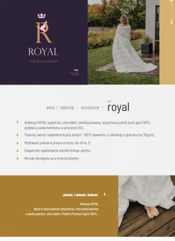 Poduszka 50x70 naturalna puchowa 100% ROYAL