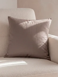 Poszewka na jasiek 40x40 bawełniana taupe szarobrązowa