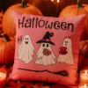 Poszewka na poduszkę Halloween różowa w duszki 40x40 PINK GHOSTS