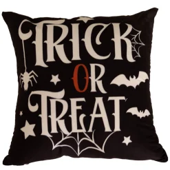 Poszewka na poduszkę Halloween czarna z napisem 40x40 TRICK OR TREAT
