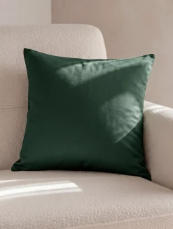 Poszewka na poduszkę jasiek 40x40 bawełniana ciemnozielona