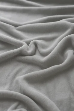 Prześcieradło pluszowe z gumką MIŚ jasne szare 180x200 + 25 cm zakładki
