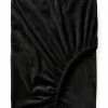 Prześcieradło pluszowe z gumką MIŚ czarne 90x200 + 25 cm zakładki