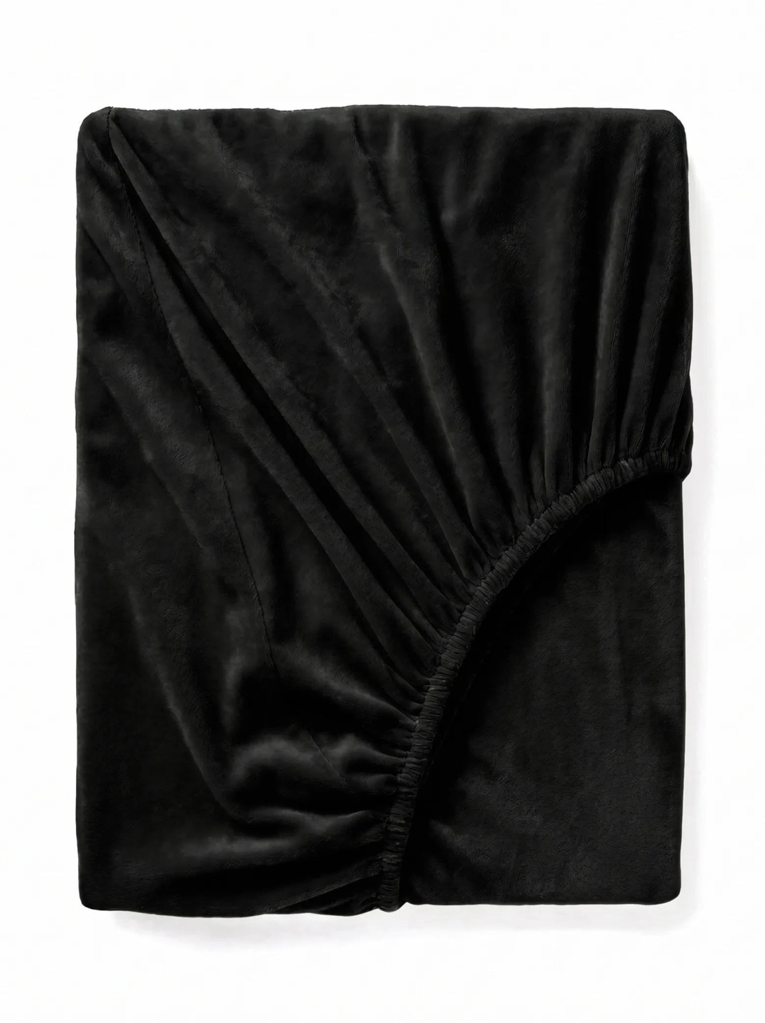 Prześcieradło pluszowe z gumką MIŚ czarne 90x200 + 25 cm zakładki