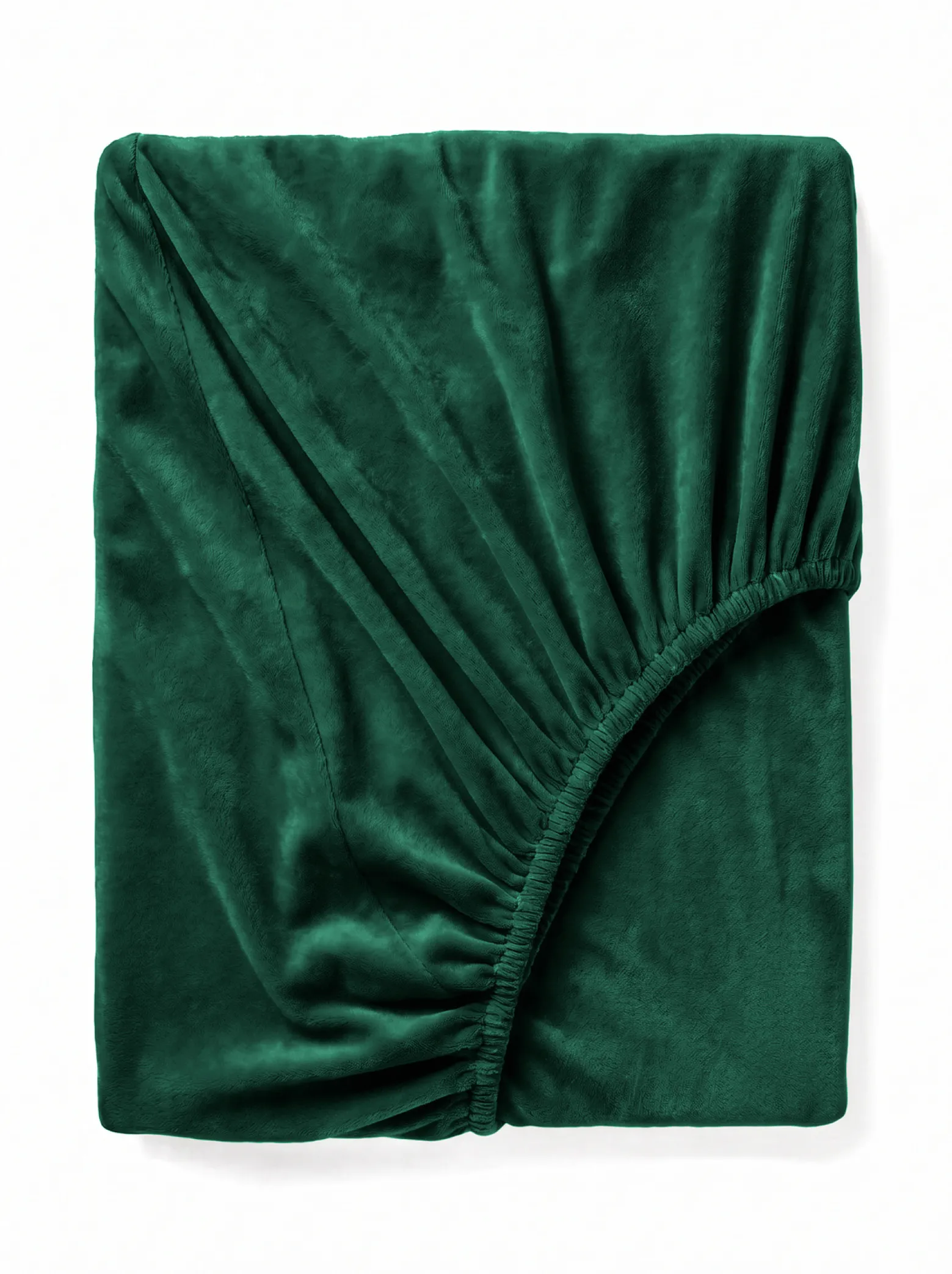Prześcieradło pluszowe z gumką MIŚ butelkowe zielone 200x220 + 25 cm zakładki