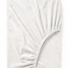 Prześcieradło pluszowe z gumką welur VELVET białe 180x200 + 25 cm zakładki