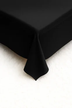 Prześcieradło tradycyjne bawełniane bez gumki 160x210 czarne