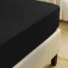 Prześcieradło wodoodporne z gumką czarne 140x200