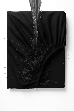 Prześcieradło wodoodporne z gumką czarne 140x200