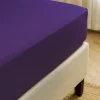 Prześcieradło z gumką z mikrofibry fioletowe 200x220