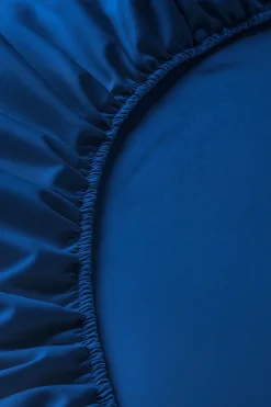 Prześcieradło z gumką z mikrofibry niebieskie 200x220