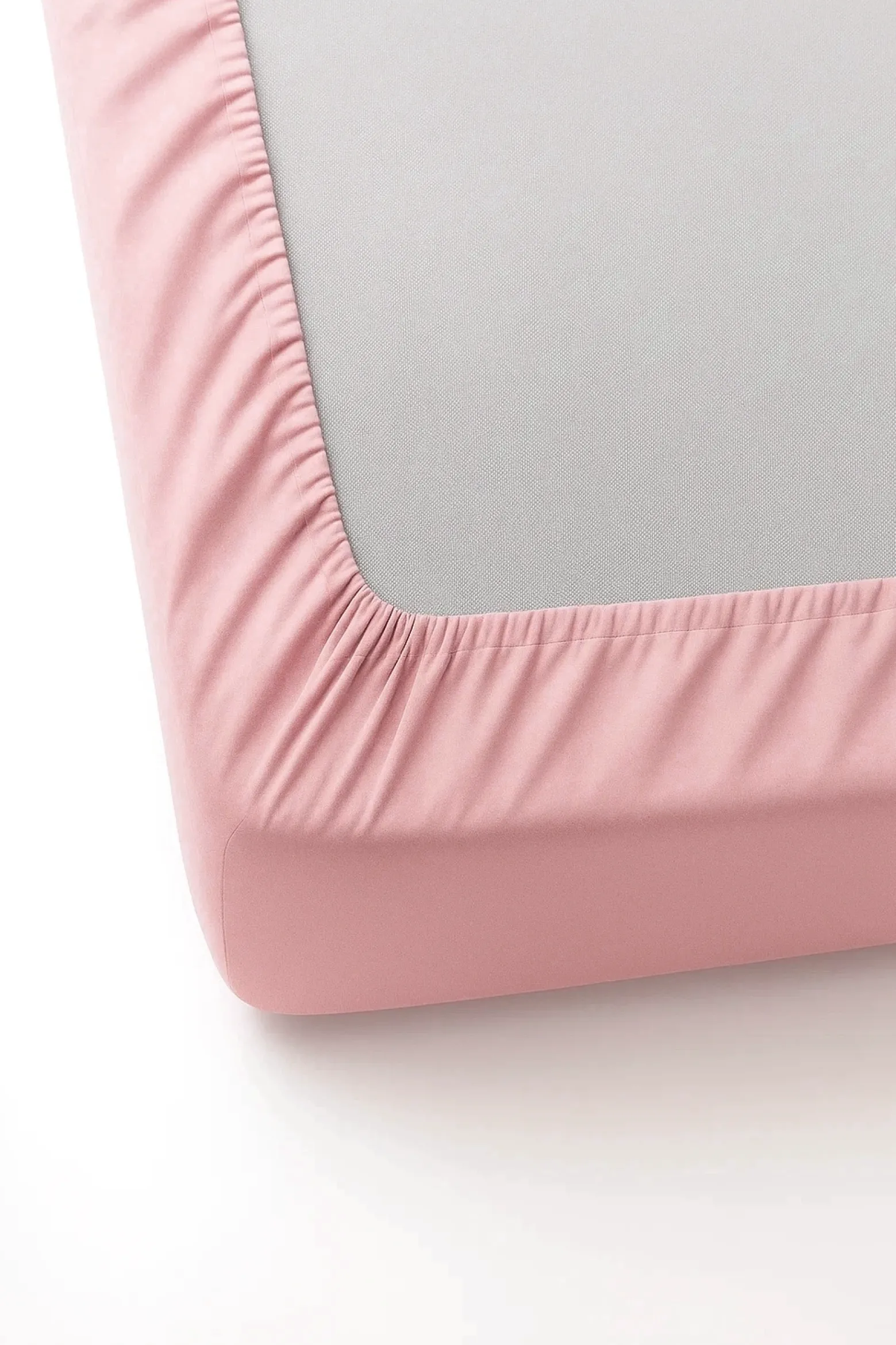 Prześcieradło z gumką z mikrofibry jasne różowe 90x200