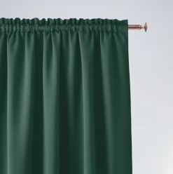 Zasłona AURA 140x280 butelkowa zielona na taśmie