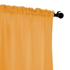 Zasłona musztardowa na taśmie 140x280